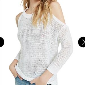 🐚🐚NWT EXPRESS cold shoulder high low knitted sweater SM🐚🐚